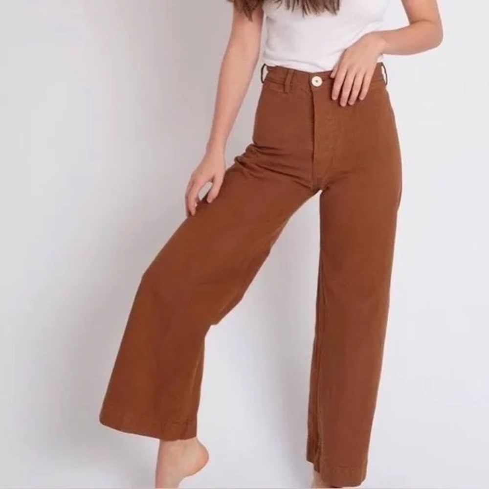 Jesse Kamm Brown Wide Leg Pants